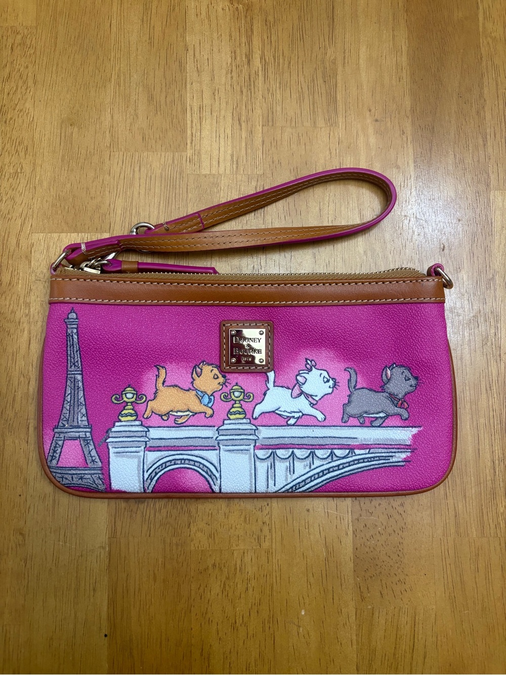 Disney Aristocats Hot Pink Wristlet